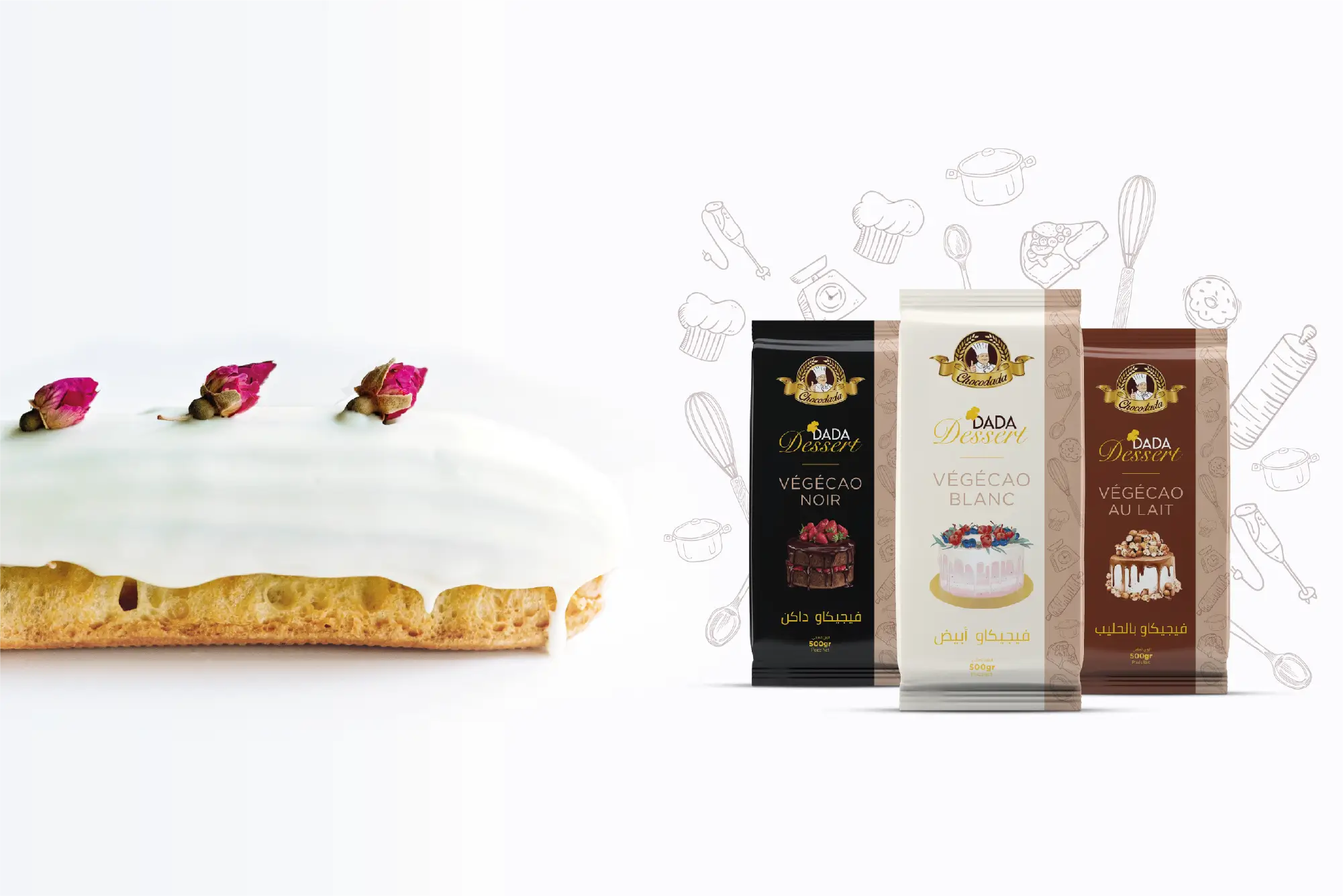 Conception affiche compagne nouveaux packaging végécao Chocodada "exposition djazagro"
