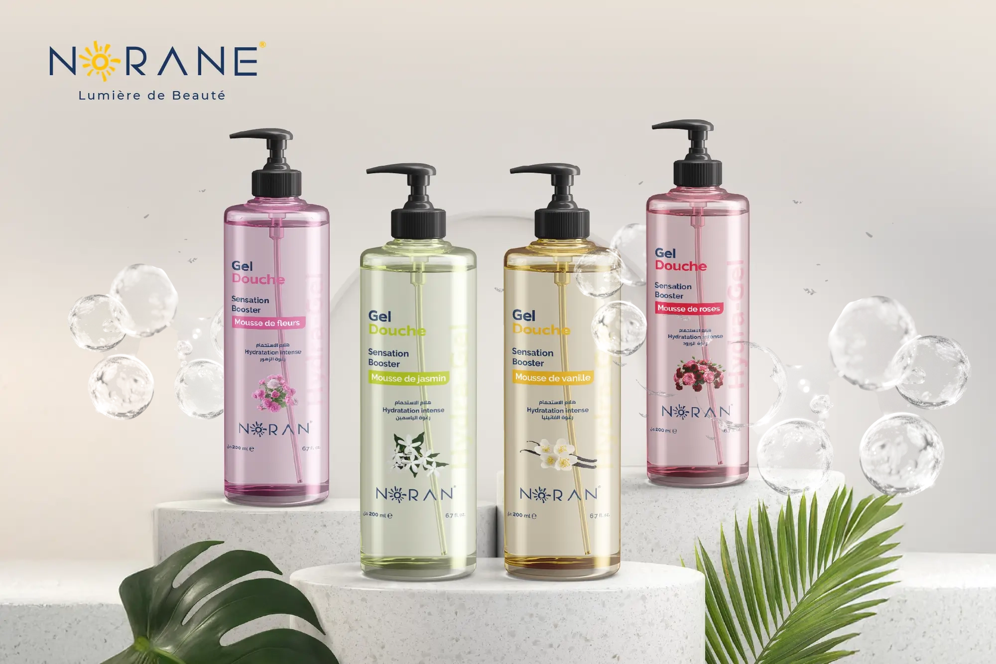 Etiquette Gamme Gel douche Noran