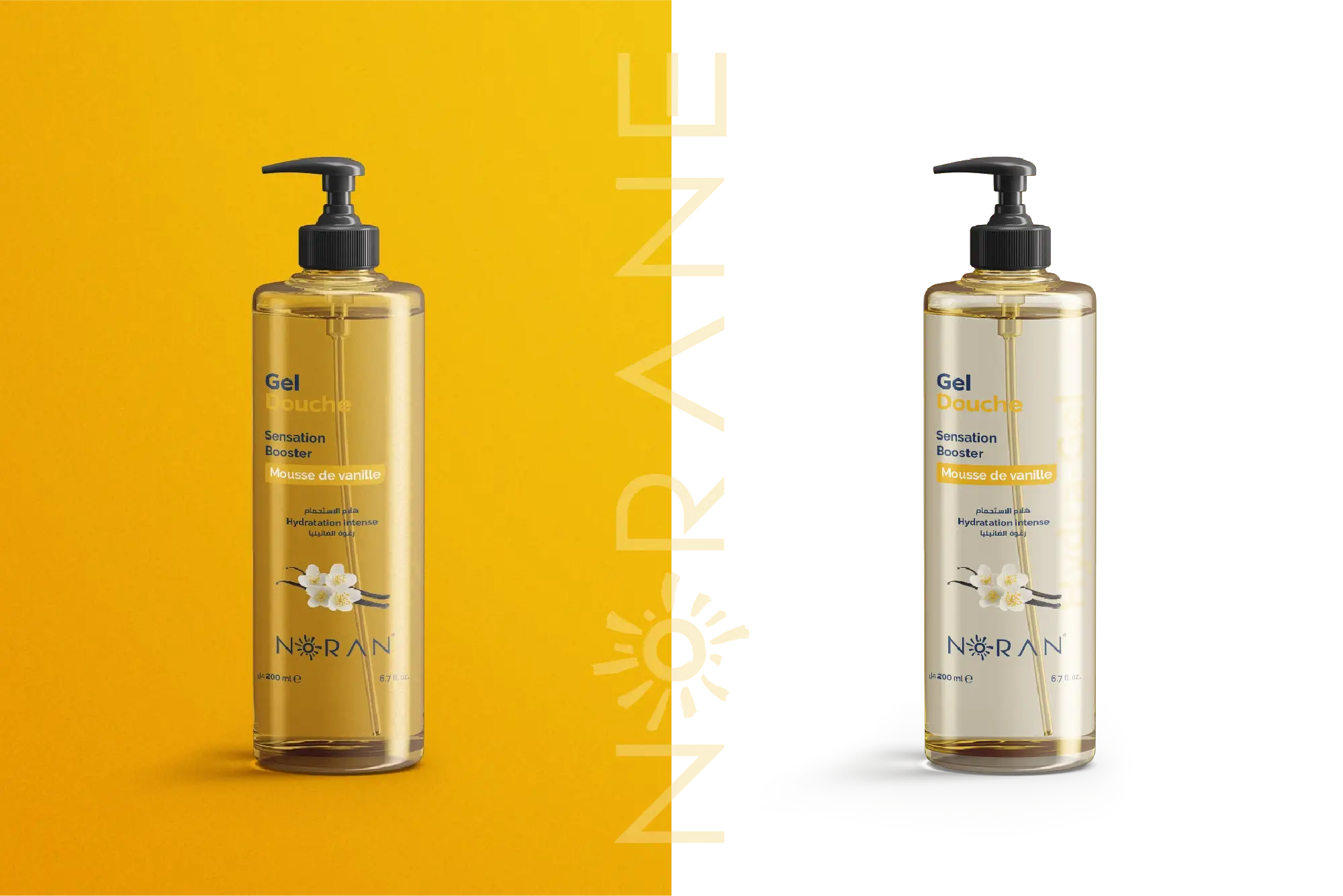 Etiquette Gel douche Noran vanille