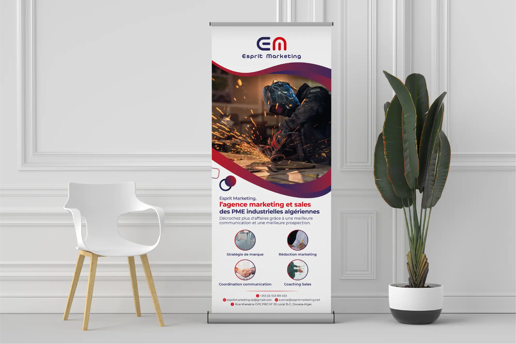 Roll-up Esprit marketing